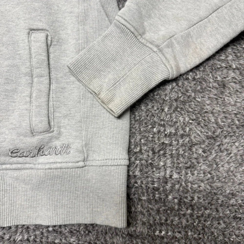 Carhartt Girls Full‎ Zip Jacket Sweatshirt Size S 4-6 Heather Gray Fleece